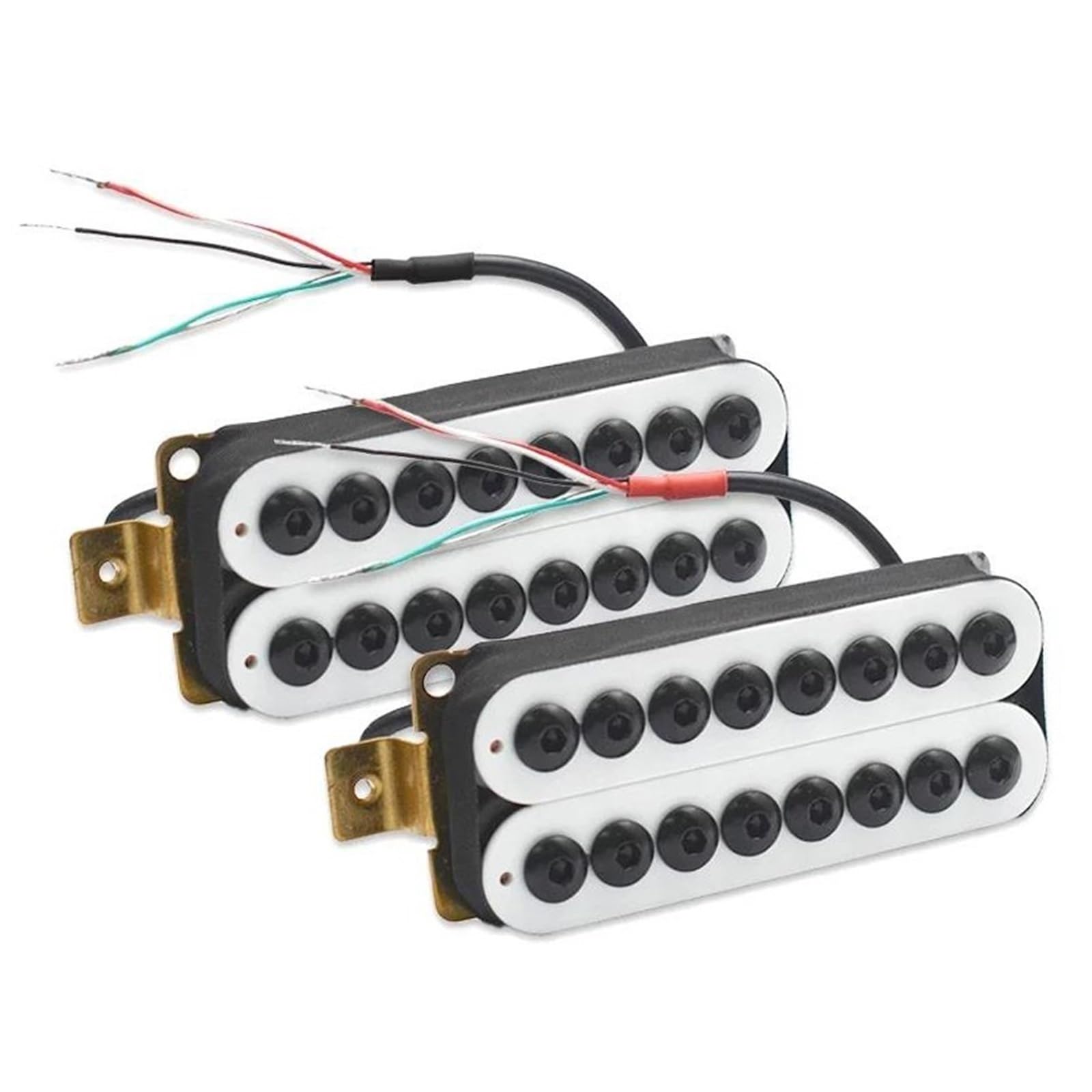 Profesjonalna Wydajność Przetworniki Do Gitary Ele Gitara Elektryczna Humbucker Pickup Pole Piece Regulowana Cewka Rozdzielająca Cztery Zastępcze Części Kabla Osłonowego 8 Strun(B)