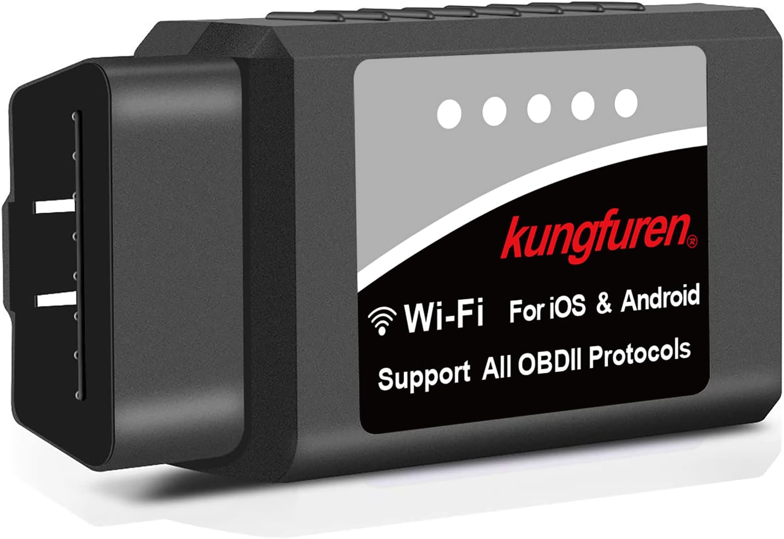kungfuren OBD2 Reader WiFi Adapter, [2018 OBD2 OBDii OBD Scanner Car Diagnostic Tool Compatible with IOS, Android & Windows Devices Connects Wireless for Cars