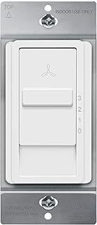TOPGREENER Kalide Fan Speed Control Switch, 3-Speed Fan Wall Switch, Single Pole, 120VAC, 60Hz, 2.5A, Neutral Wire Not Required, TGFS3-W, White