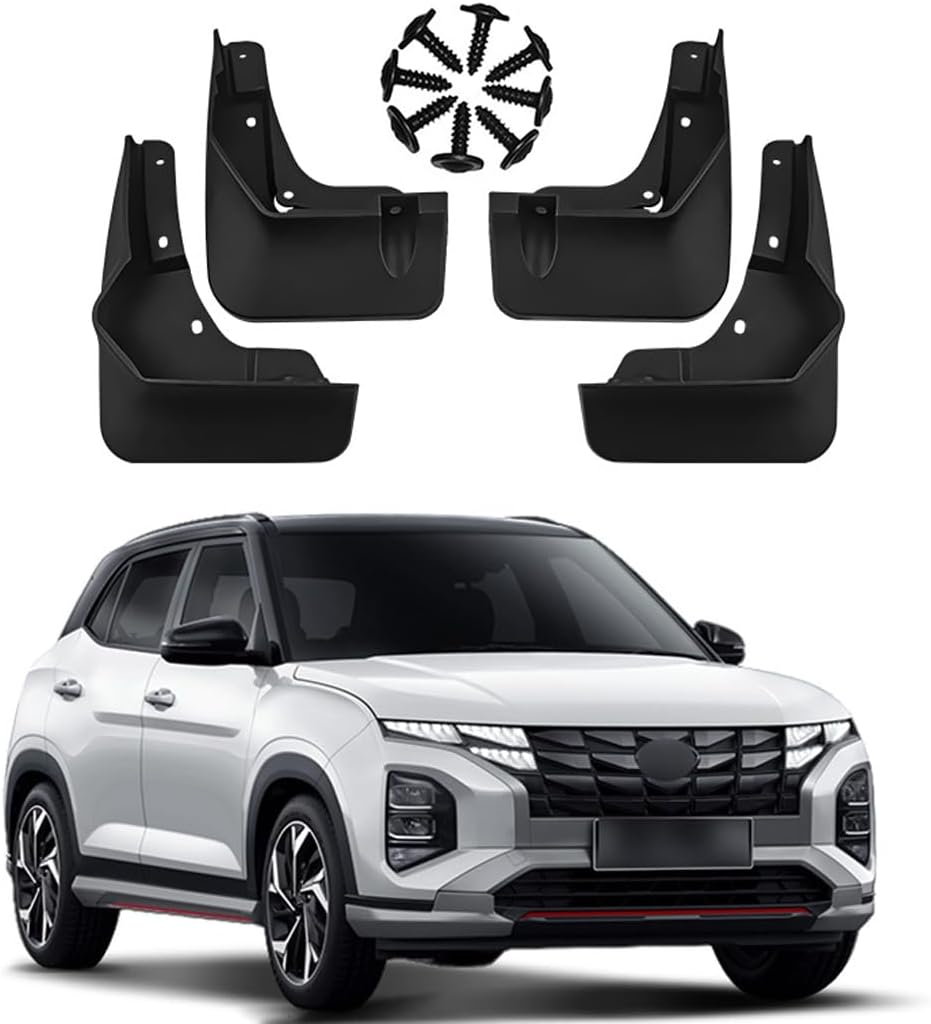 Mud Flaps Mud Guards Fit for 2021-2023 Hyundai Custo, Front & Rear Mud Splash Guards Accessories - 4 Pc, Black
