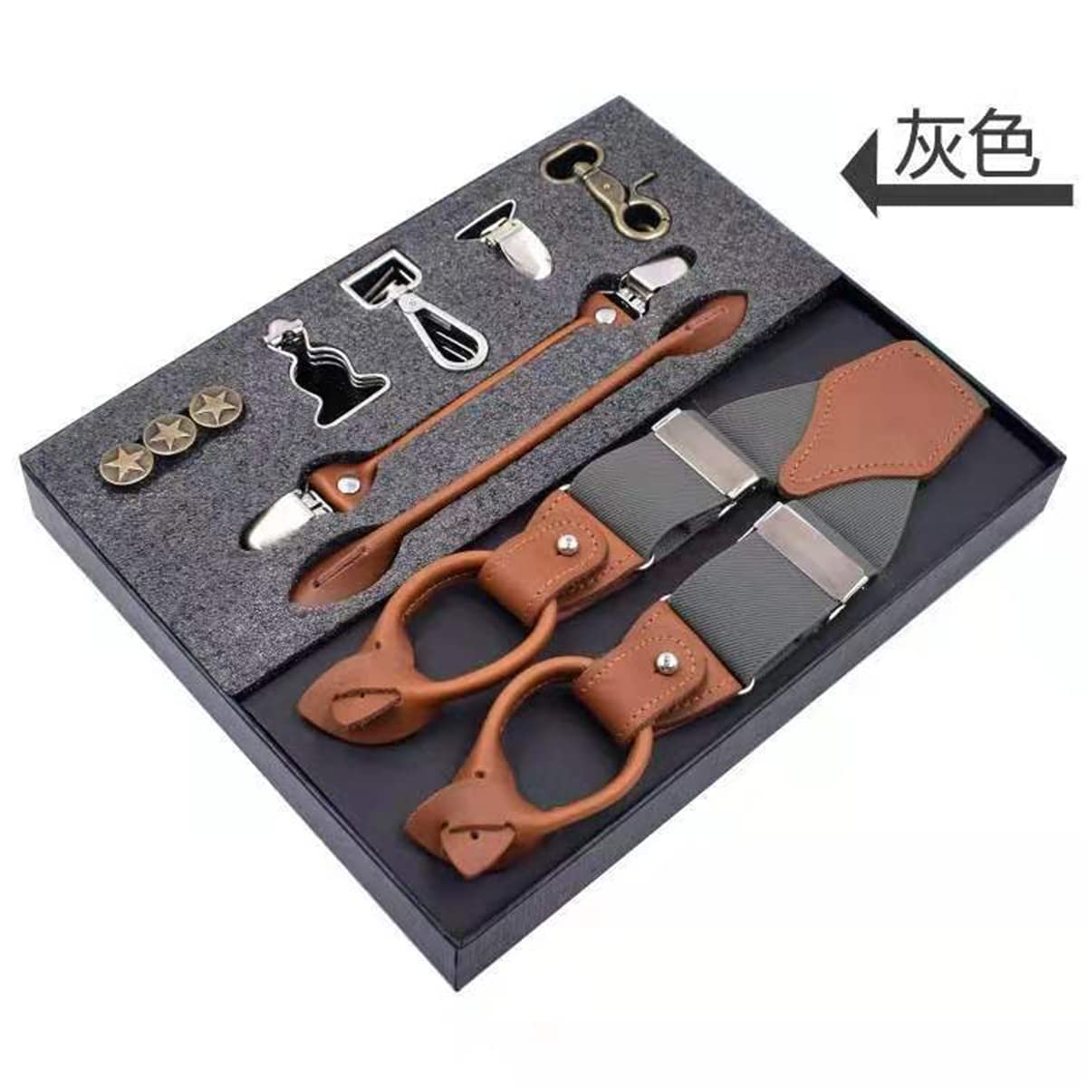 Genérico Tirantes De Hombre De Hombros Anchos, Elásticos Ajustables En Forma De Y, Clips De 3,5 Cm De Ancho, Correas De Trabajo Resistentes Y Duraderas (Degree)