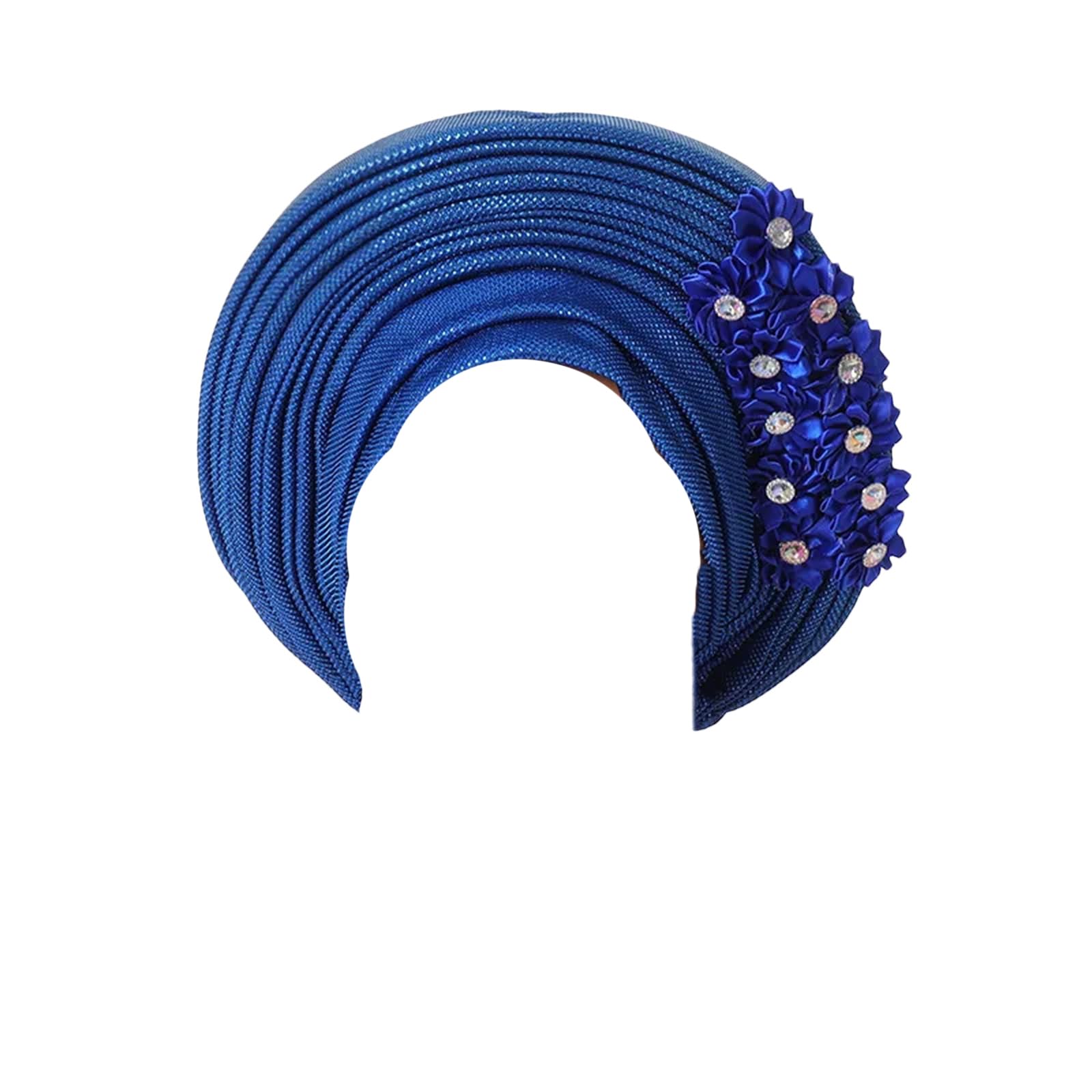 Turbante africano de Nigeria, lazos para la cabeza con flores, para mujer, para boda, fiesta, gorra