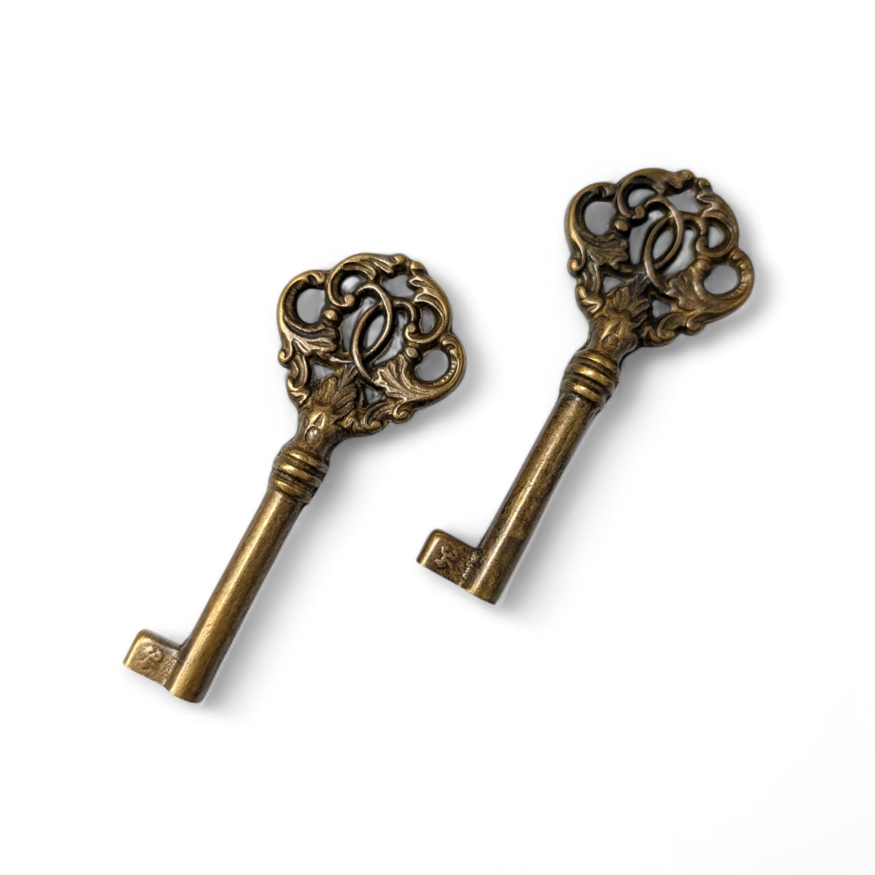 BricoShopping Llaves para muebles en estilo Arte Povera y armarios antiguos clásicos modernos, llave universal para cerradura de armario en latón, llave de mapa antigua para cajón (BS0314, latón