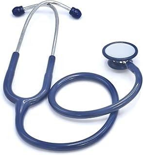 AAProTools Classic Dual Head Cardiology Stethoscope for Medic, Clinical and Home Use - Suitable for Men Women Nurse Pediatric Infant - Blue