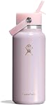 Hydro Flask 32 Oz Stainless Steel Wide Mouth Water Bottle with Leakproof Flex Straw Cap, Chocolate Rose Gold