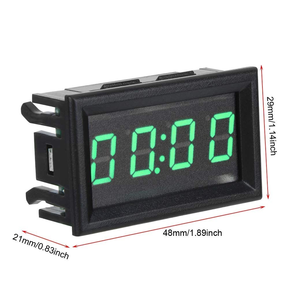 Acouto Horloge De Voiture Numérique 4,5 à 30 V Multifonction LED électronique Lumineuse Accessoire Décoration