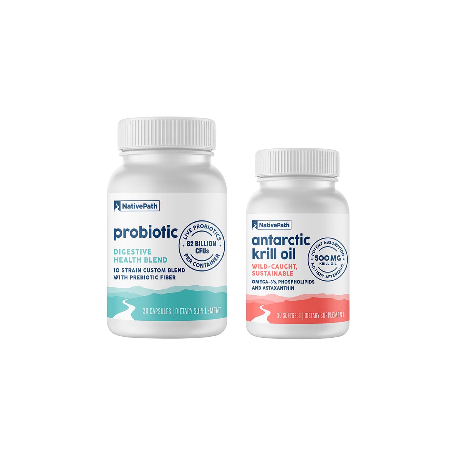 NativePathProbiotic Prime - Krill 30, Probiotic 30