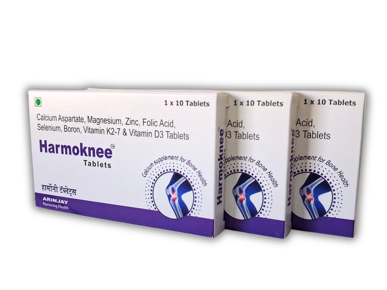 Harmonknee Advanced Bone Health Supplement, Calcium Aspartate with Magnesium, Zinc, Vitamins D3 & K2-7, Selenium, Boron, 10 Tablets-image-32