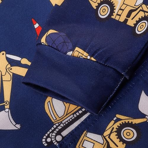 Akyzic Baby Boys Dinosaurs Hoodie Boys Shark Pullover with Pocket Kids Truck Warm Sweatshirt Sweater4