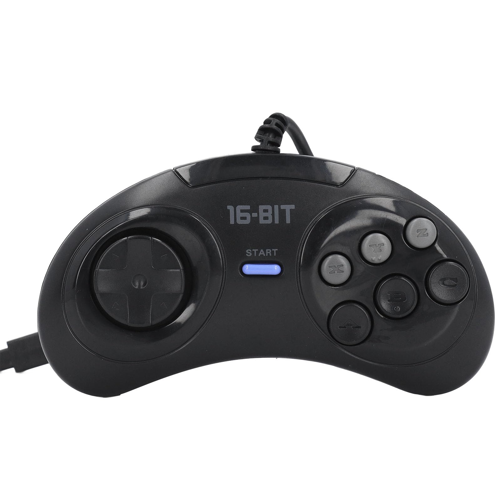 Jectse Controller USB, Piccolo Gamepad Ergonomico, Plug and Play a 9 Pin 16 Bit, Design Ergonomico, Compatto e Leggero, per