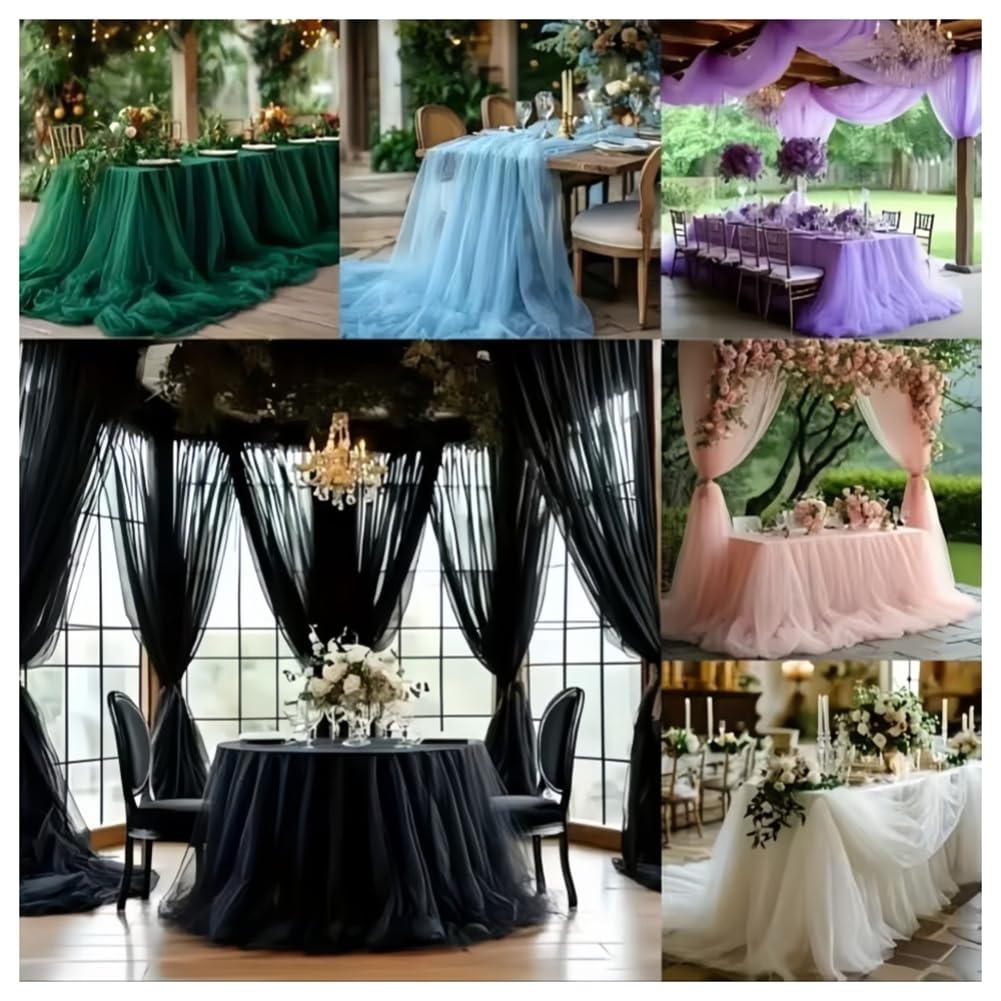 Tüllstoff Hochzeit Vorhang Deko Hochzeitsbogen-Vorhang Tüll Stoffe Weicher Dekostoff Drapierstoff für Hochzeits Hintergrund Zeremonie Tischdeko Party Kleid Tüllrock Champagner 75cmx50m