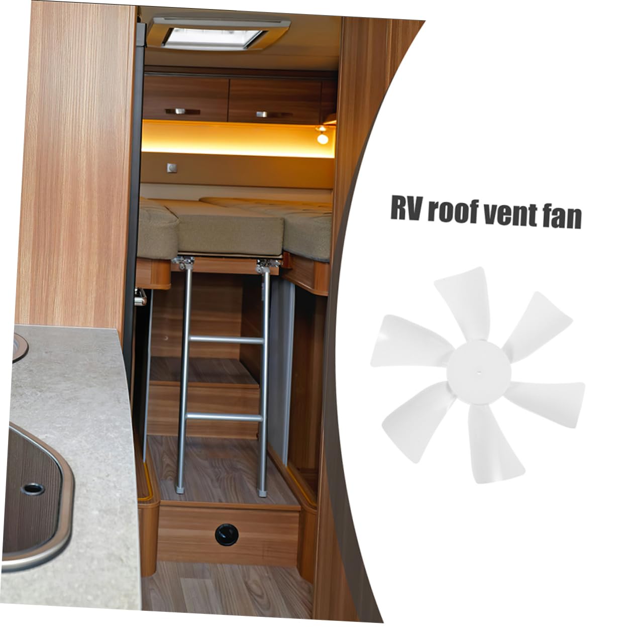 Zerodeko 6pcs Rv Vent Fan Blades Replacement Accessory for Enhanced Ventilation Camping and Rvs Compatible