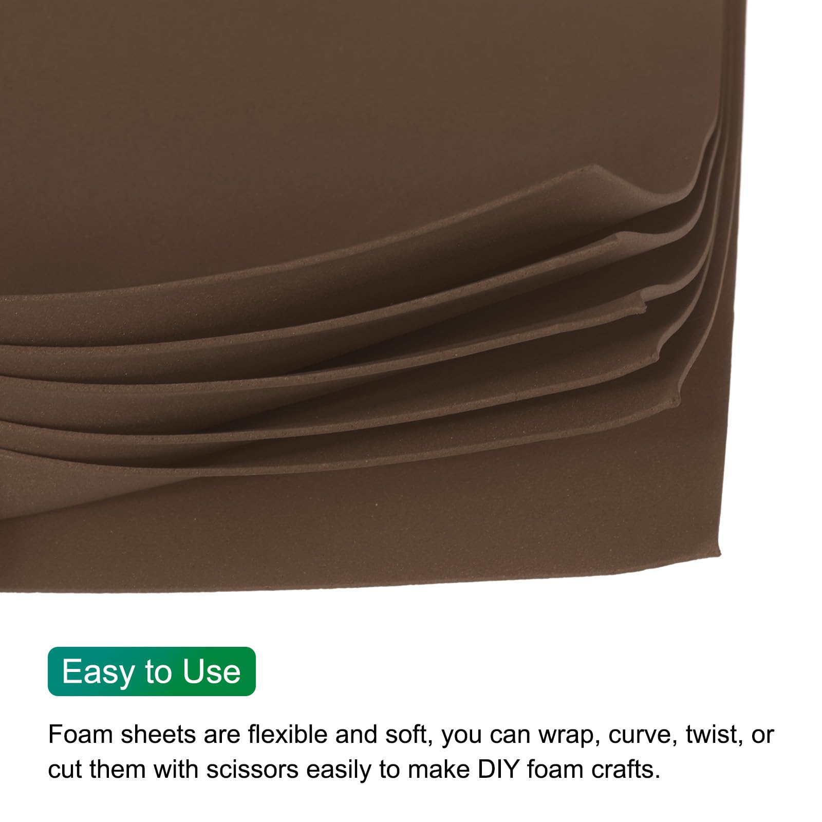 QUARKZMAN Lot de 10 Feuilles Feuilles de Mousse EVA Marron 90 cm x 50 cm