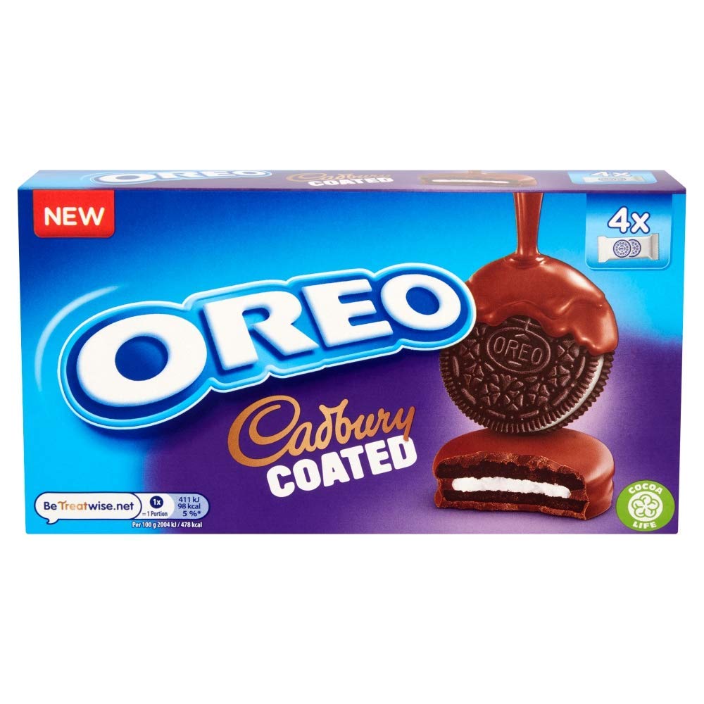 Oreo Cadbury Coated Biscuits, Pack of 10 x 164g