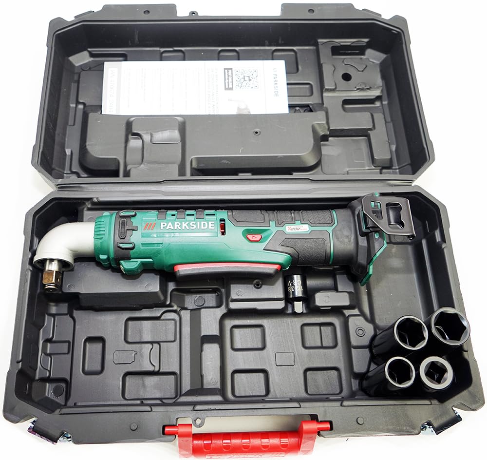 HEADNMORE® Zestaw z akumulatorową wkrętarką udarową PARKSIDE® 20 V 1/2 cala PAWS 20 A1 i breloczkiem do kluczy HEADNMORE® (akumulator 2 x 2 Ah)