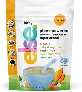 Else Nutrition Super Cereal Mango for Babies 6mo+ - Organic Plant-Based Baby Cereal, Gluten-Free, Clean Label Purity Award Winner