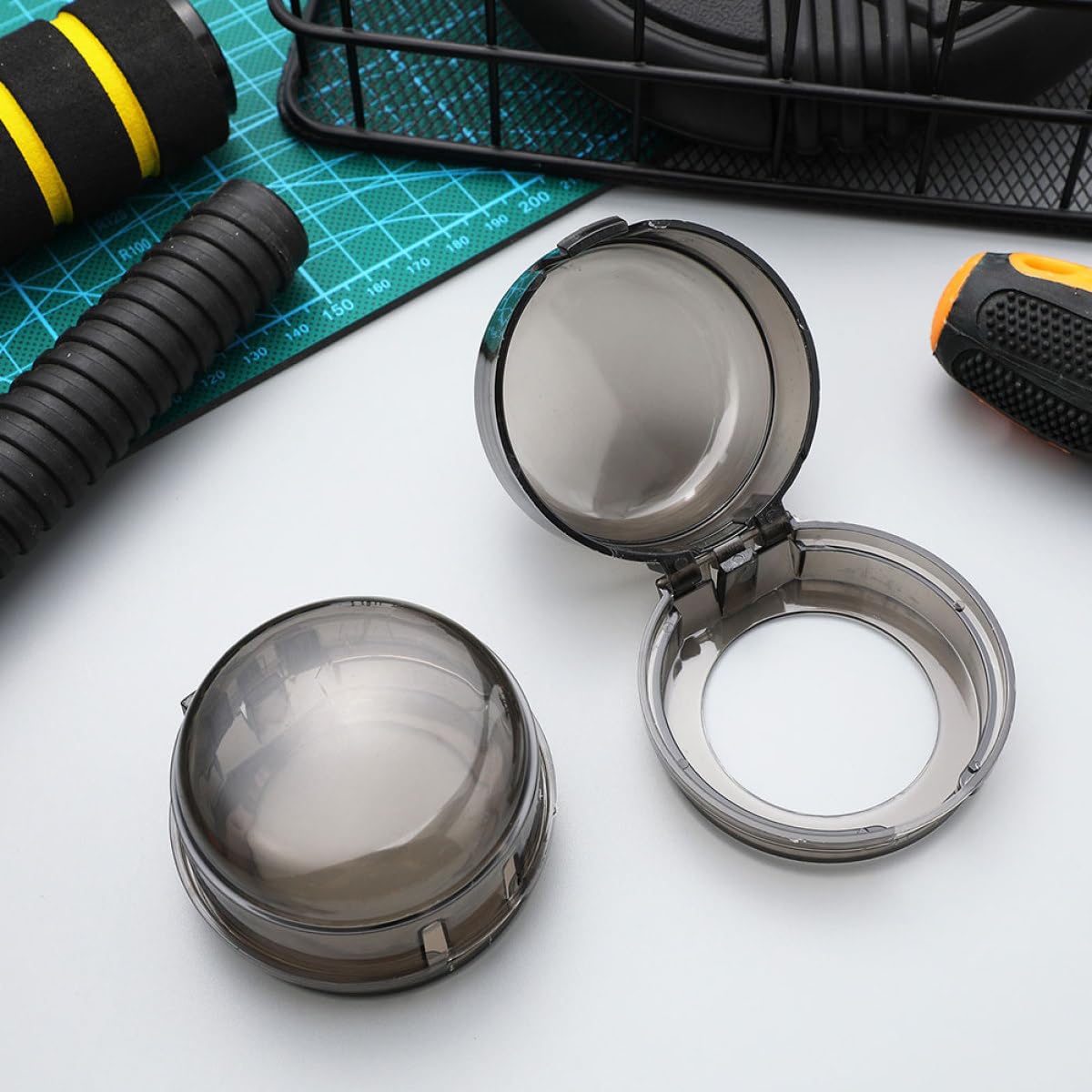8 pièces Cache-boutons Cuisinière Transparent Protection Sécurité Facile à Installer Couvre Boutons Gaz pour Brûleurs Four