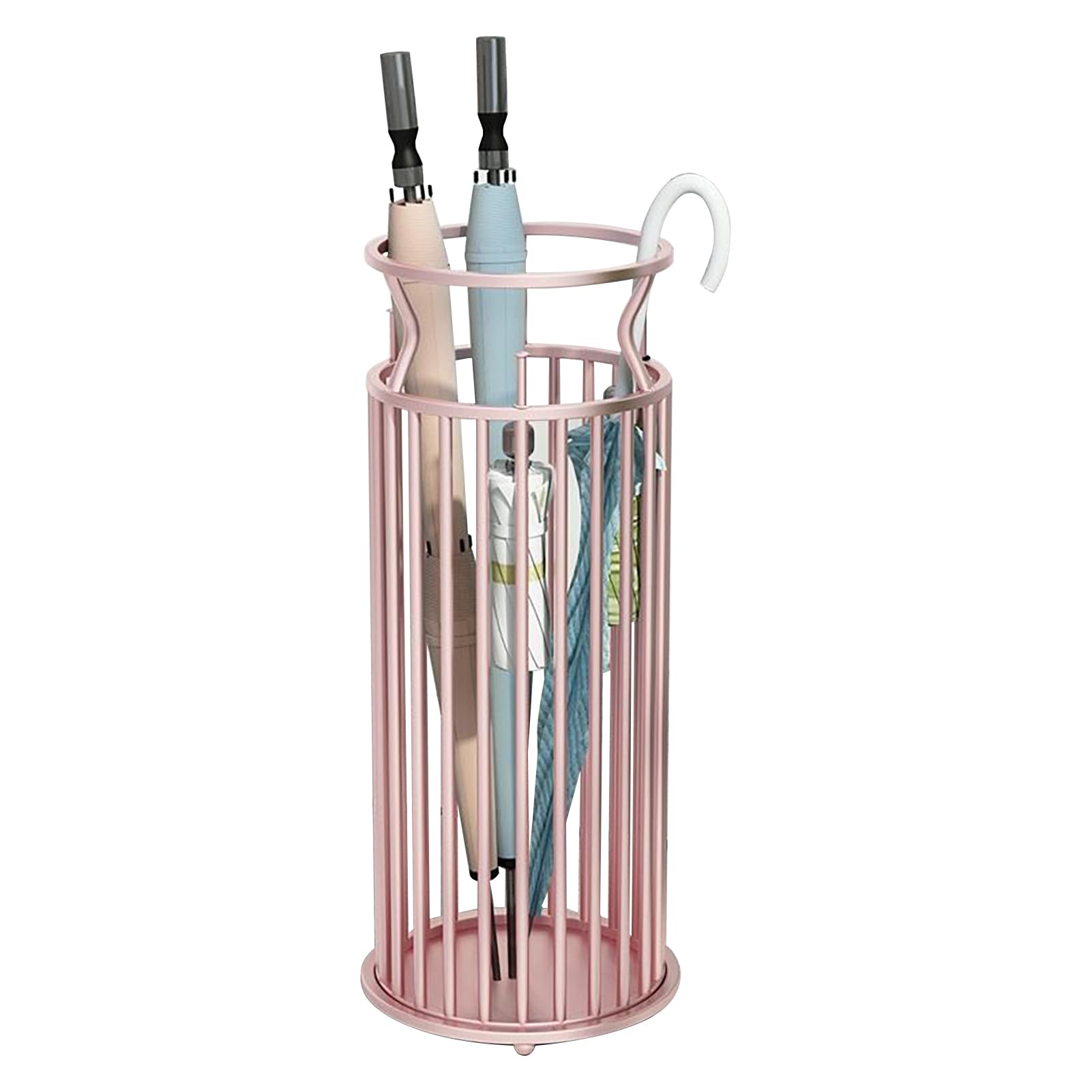 SaryEdge Modern Umbrella Stand Rack Holder with Drip Tray - Stylish Freestanding Umbrella Bucket for Entryway, Multipurpose Design for Umbrellas, Canes & Walki,Rose Gold