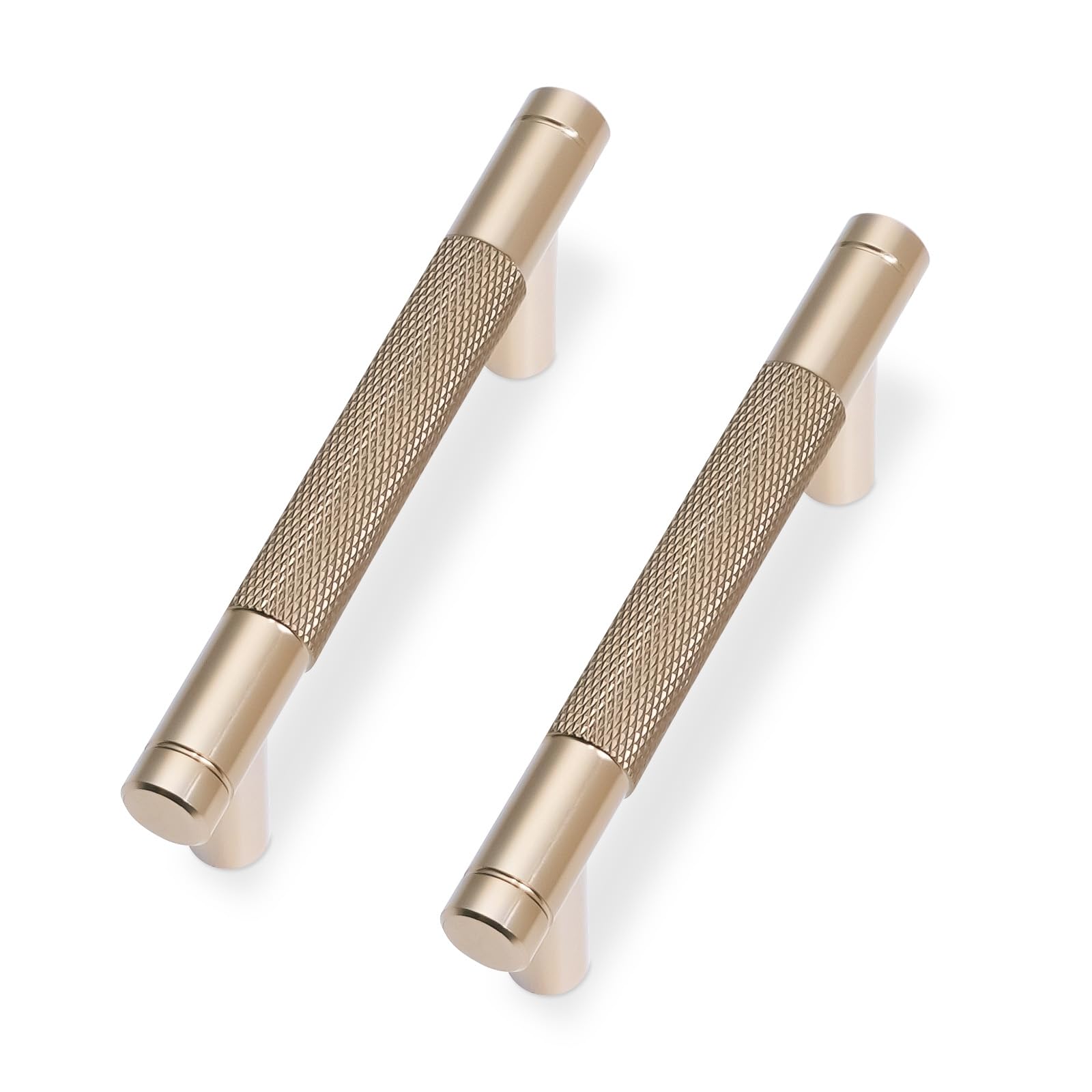 10 Pack Matte Black and Champagne Bronze Cabinet Pulls knurled 5 Inch Hole Centers Kitchen Cabinet Handles Drawer Pulls Cabinet Hardware — Amazon image 20