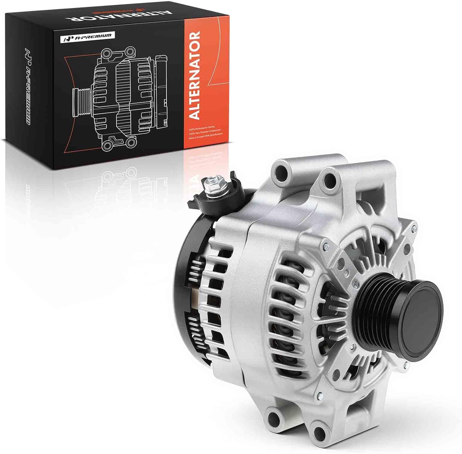 A-Premium Alternator Compatible with BMW 135i 335i 2011-2012, 335i xDrive 2011-2012, X1 2013, L6 3.0L, 170Amp 12V 7-Groove Clutch Pulley Clockwise, Replace# 104210-6050, 104210-6052