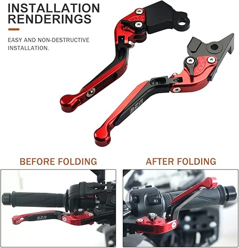 Miniatura 3 de Folding Extendable Motorcycle Handle Brake Clutch Levers for Kawasaki Z900 Z 900 Z900RS Z900 RS