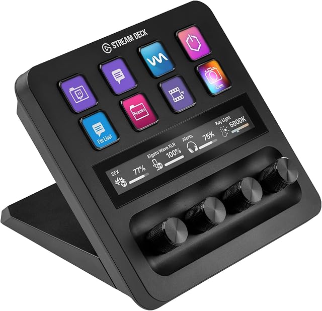 Elgato Stream Deck + 10GBD9901 Kontroler Midi, Czarny, 8 + 4