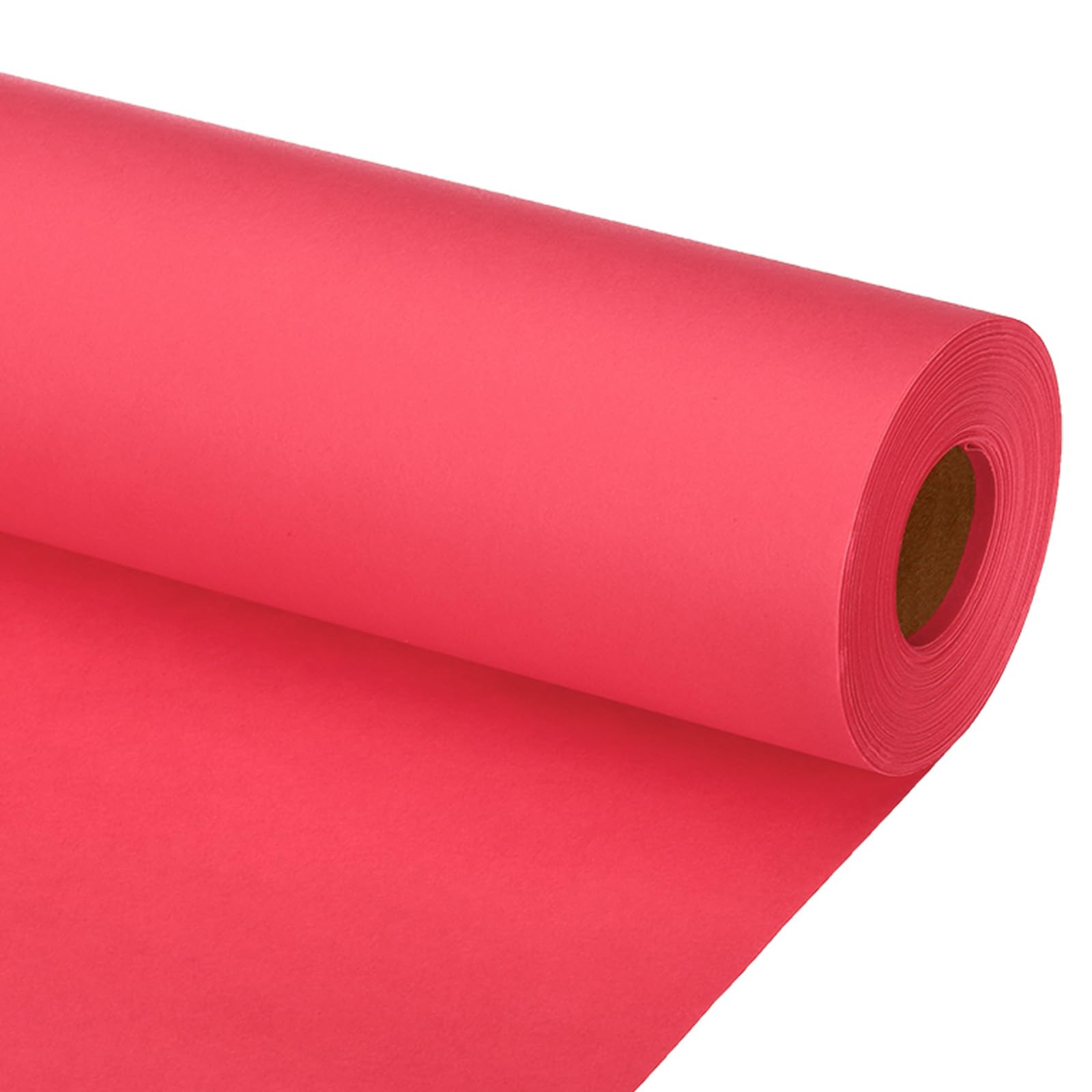 Papel Regalo Brillante PATIKIL Papel De Regalo 12"x315" (26') 80 GSM Rollo De Papel Kraft Para Envolver Tablón De Anuncios Envoltura De Regalos Envoltura De Ramo De Flores Rojo Rollo Papel Kraft