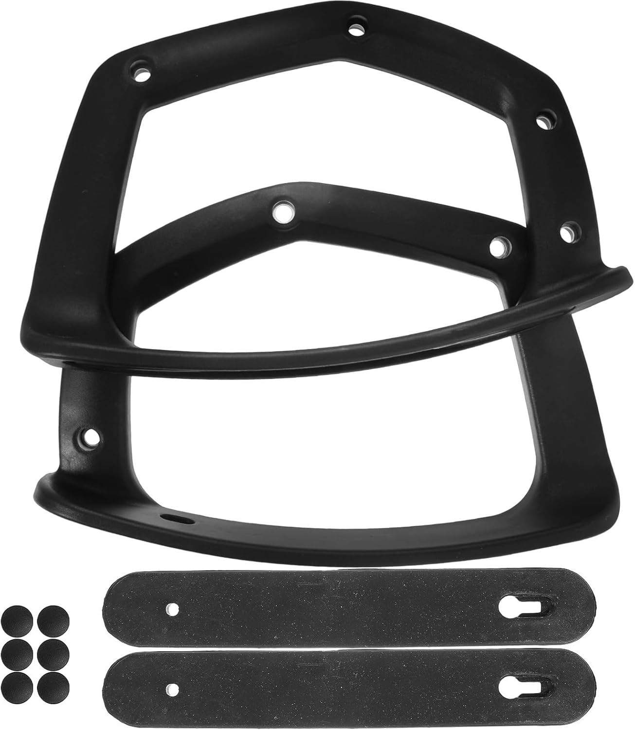 TEHAUX Office Chair Ring Plastic Black: 2pcs Office Chair Arm Rest Replacement - Armrest Ring with Mounting Accessories - Gaming Chairs Replacement Arms for