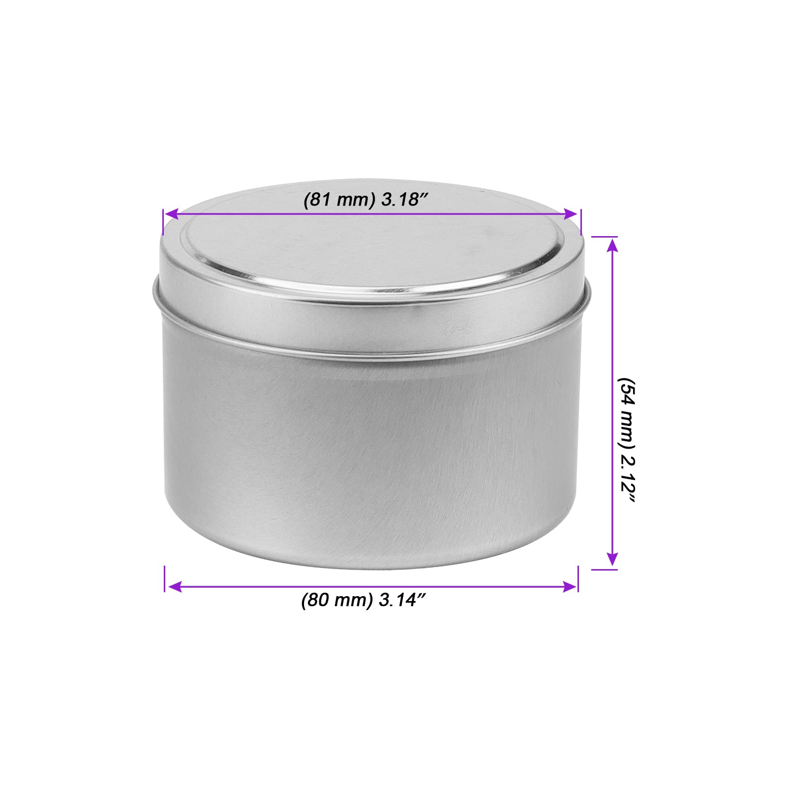 JOIKIT Confezione da 12 barattoli di latta per candele da 226,8 ml, barattoli rotondi vuoti per candele per arte, contenitori per candele fai da te