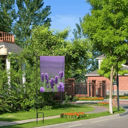 Drapeau extérieur violet lavande double face pour décoration jardin durable - 7