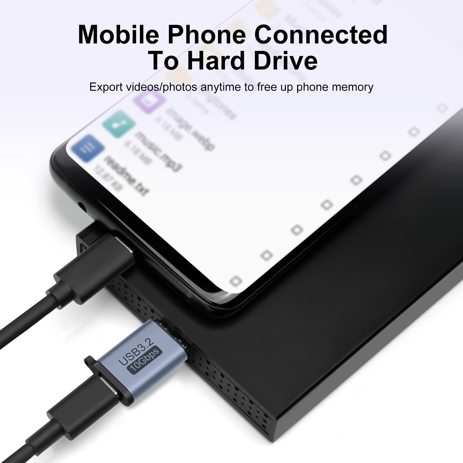 Tianle USB C Hard Drive Cable, 2M/6.5ft 5Gbps Micro B To Type C Lead Portable External Hard Drive Compatible With WD, Seagate Expansion, Toshiba, M3 1TB, Galaxy S5/Note 3 - View #6