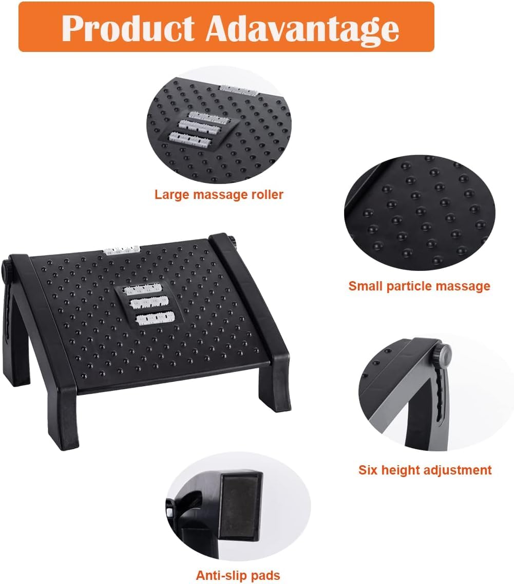 Massage function gives relief from feet, knees and back pain for dratal office faculty, 6 adjustable height, non-slip, ergonomic, office/home/travel etc. (adjustable) Massage function gives relief from feet, knees and back pain for dratal office faculty, 6 adjustable height, non-slip, ergonomic, office/home/travel etc. (adjustable)