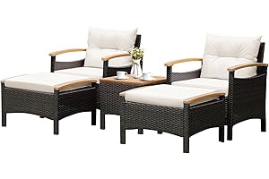 Tangkula 4-Piece Outdoor Patio Conversation Set