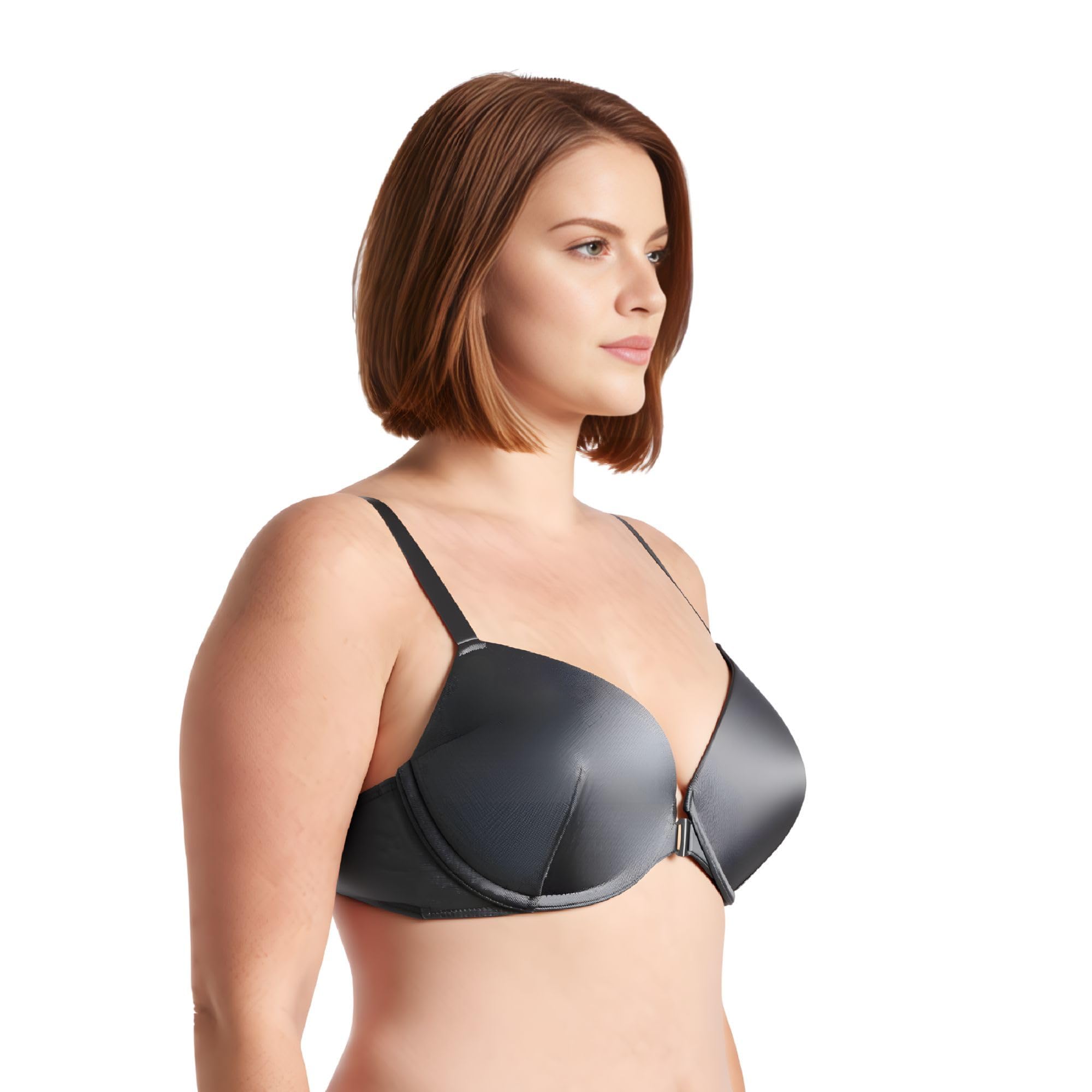 Curve Muse +1,5 Tazze, Capestro Davanti-Vicino, Reggiseni con Ferretto | Push-up, Demi, Imbottito, Balconcino, Traspirante, Coppa preformata