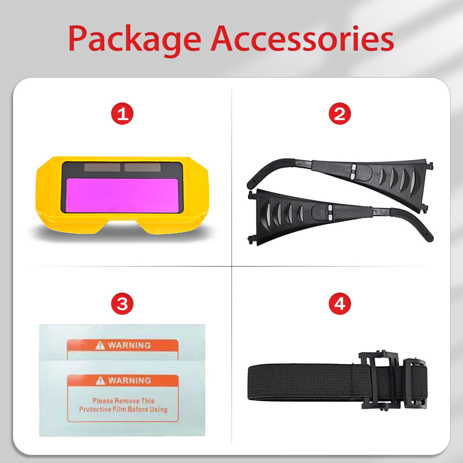 Gafas de soldadura con tecnología de oscurecimiento automático, sensores duales, diseño ligero, múltiples opciones de uso