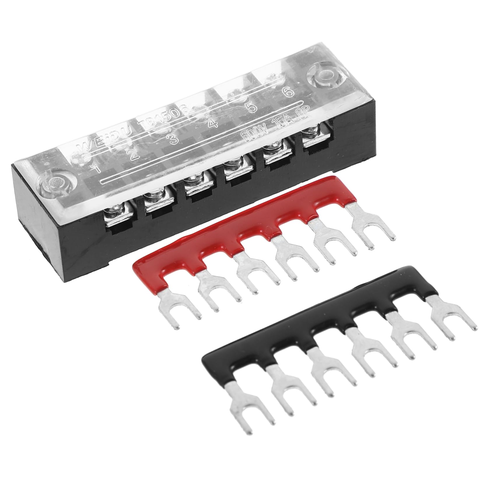 Bornier à 6 positions double rangée 15A pour connexion électrique - 8