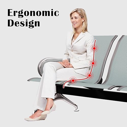 Miniatura 6 de Kinbor Sillas de espera para el aeropuerto, sillas de sala de espera, muebles, banco de espera, sillas de recepción con brazos