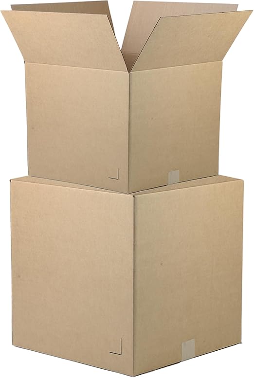 The Boxery 4"x4"x4" Brown/Kraft Corrugated Cardboard Cube Shipping Boxes 25-Pack | Mailing, Packing, Moving & Storage for Business/Home – Durable - Eco-Friendly, Recyclable - Made in the USA