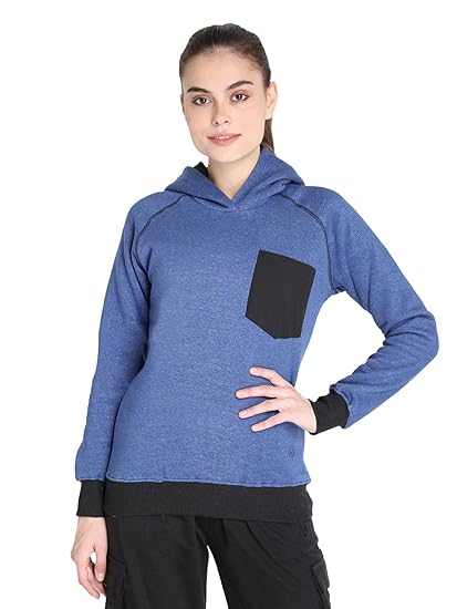 Women Stylish Winter Full Sleeves Hooded Sweatshirt