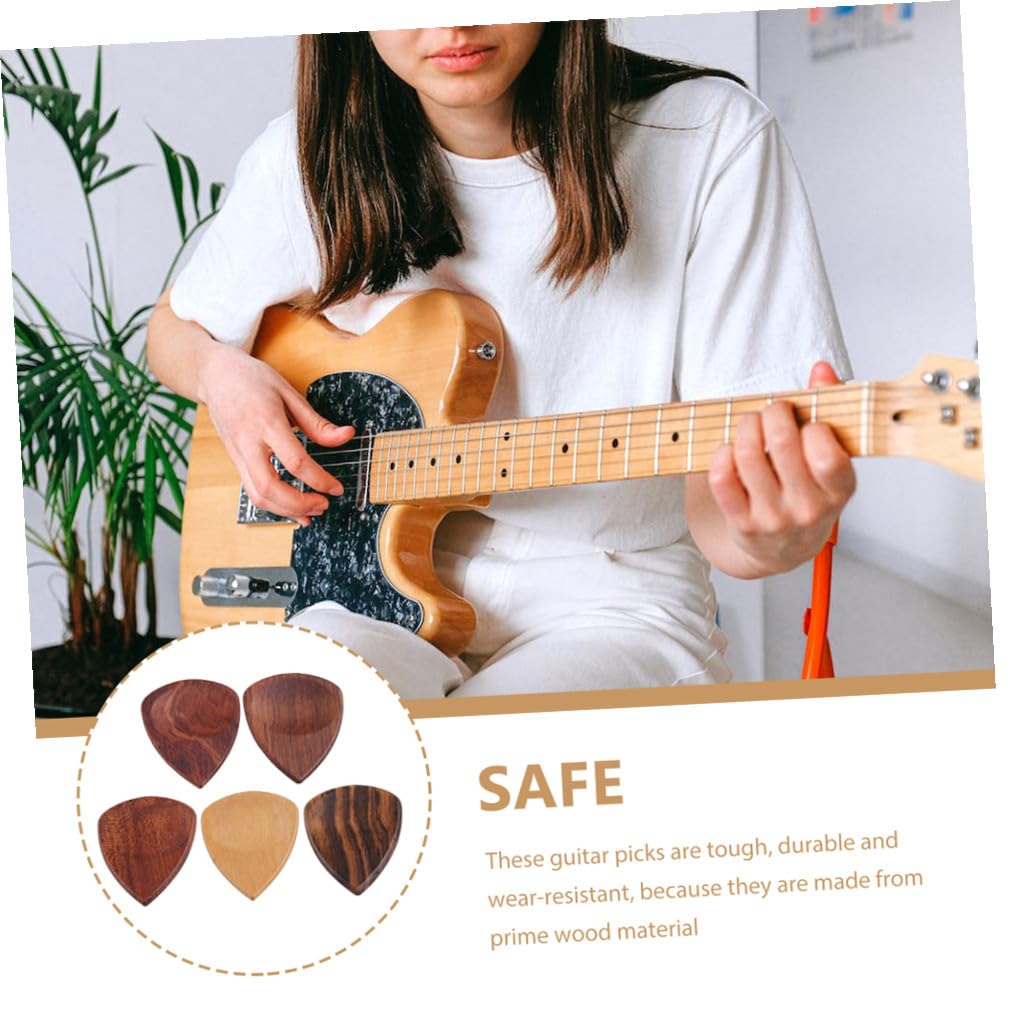 Abaodam 2 Uds Caja De Selección Púas De Instrumentos De Cuerda Accesorio De Guitarra De Madera Púas De Ayuda para Guitarra Púas De Guitarra Profesionales Púas De Guitarra De Madera con