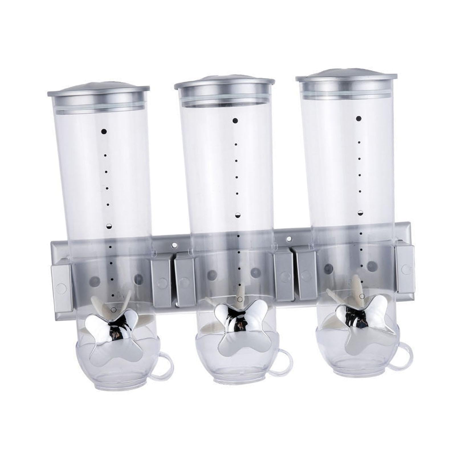 QLECXZI Cereal Dispenser Snack Display For Counter Kitchen Container Unmatched Freshness With Innovative Airtight Food Dispenser Acrylic Rice Candy Dry Food