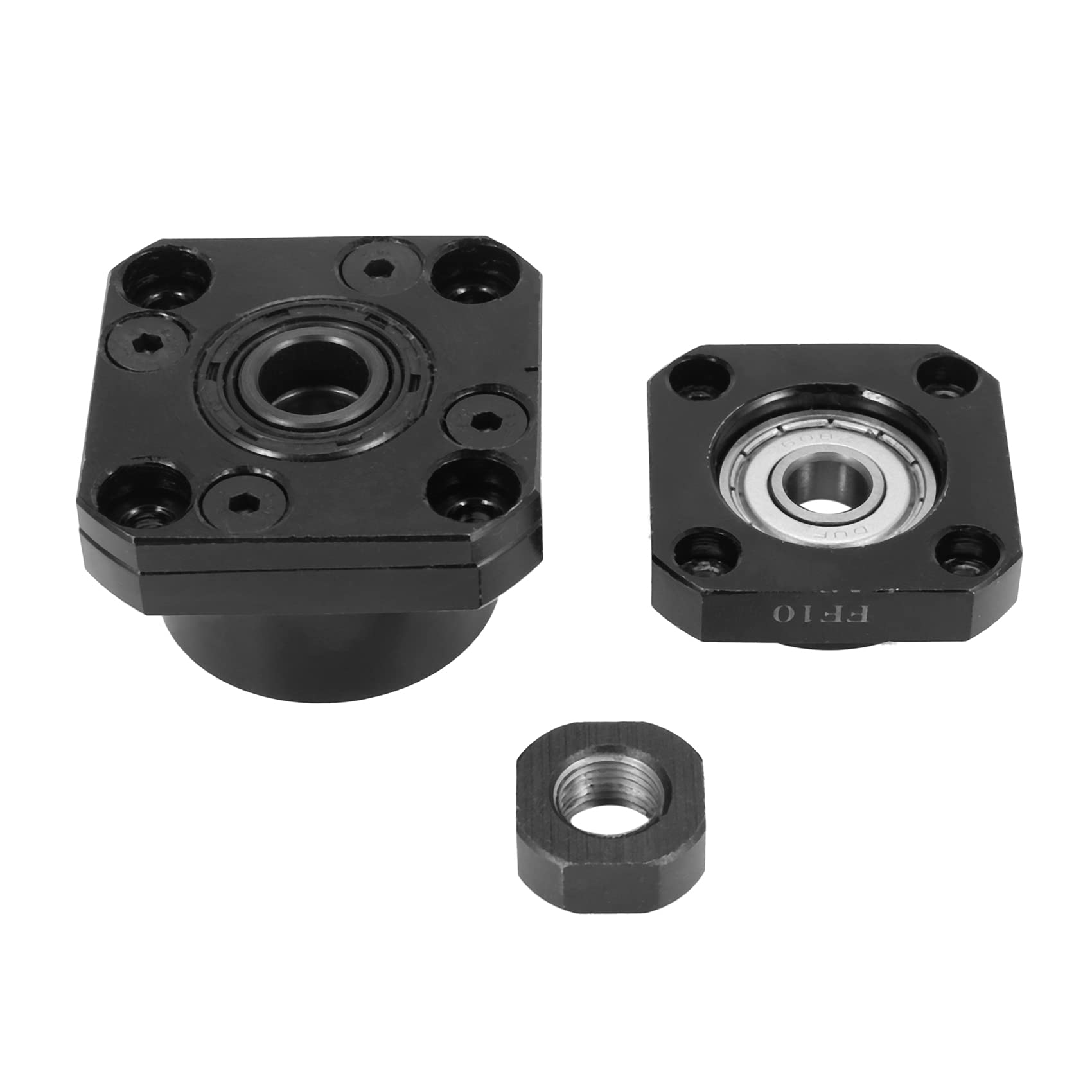 XIAOJUN 1 Pezzo FK10 Lato Fisso + 1 Pezzo FF10 Lato Flottato per Vite un Sfere SFU1204 Parti CNC Vite un Sfere 1204 Supporto Estremità Fk / Ff10