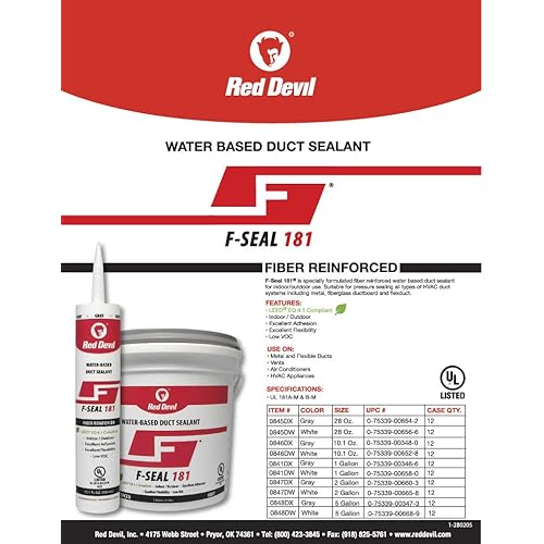 Red Devil 0841DX FSeal 181 Fiber Reinforced Water Based