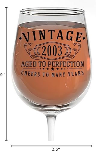 Miniatura 364 de Spotted Dog Company Copa de vino con tallo de 16 onzas con estampado vintage de 1973 – Regalos de cumpleaños 52 para mujeres – Saludos a los 52 años