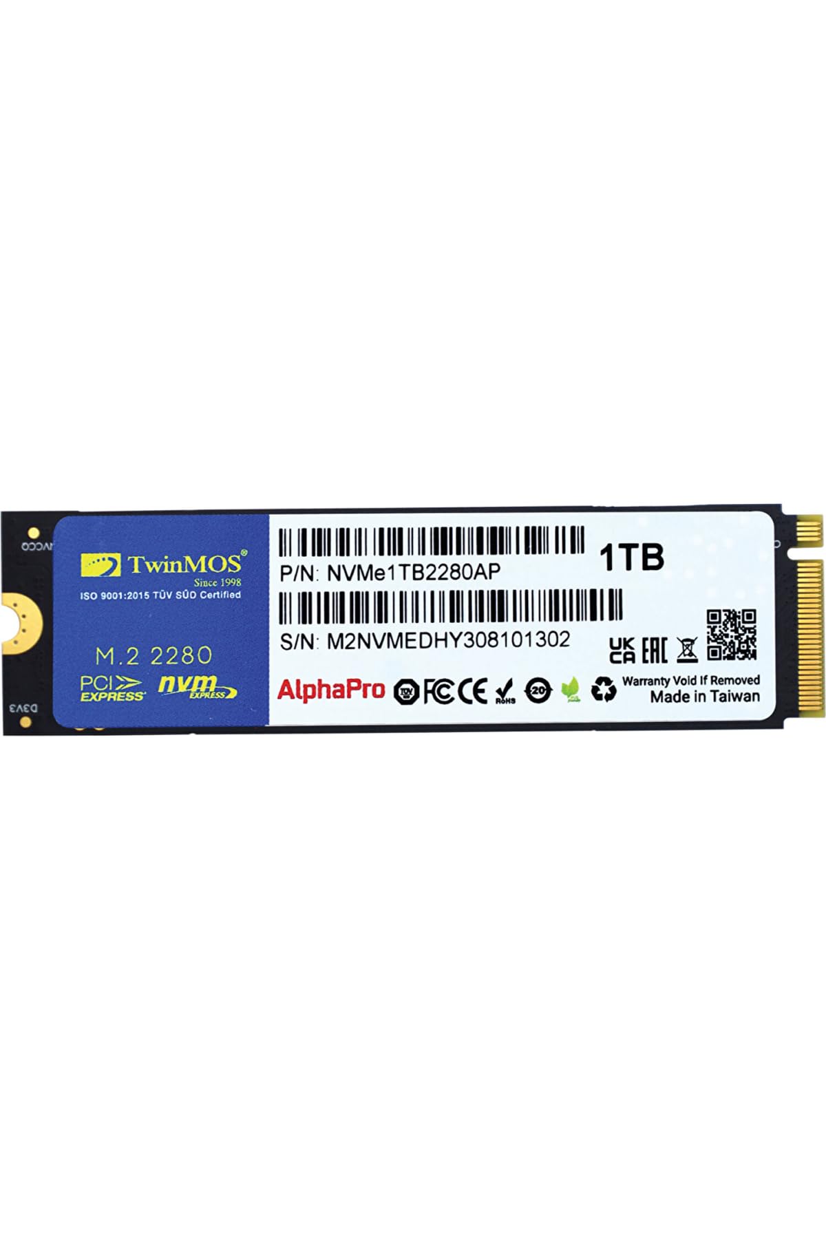 TwinMOS Dysk twardy NVME1TB2280AP 1TB 3600-3250 MB/s M.2 SSD