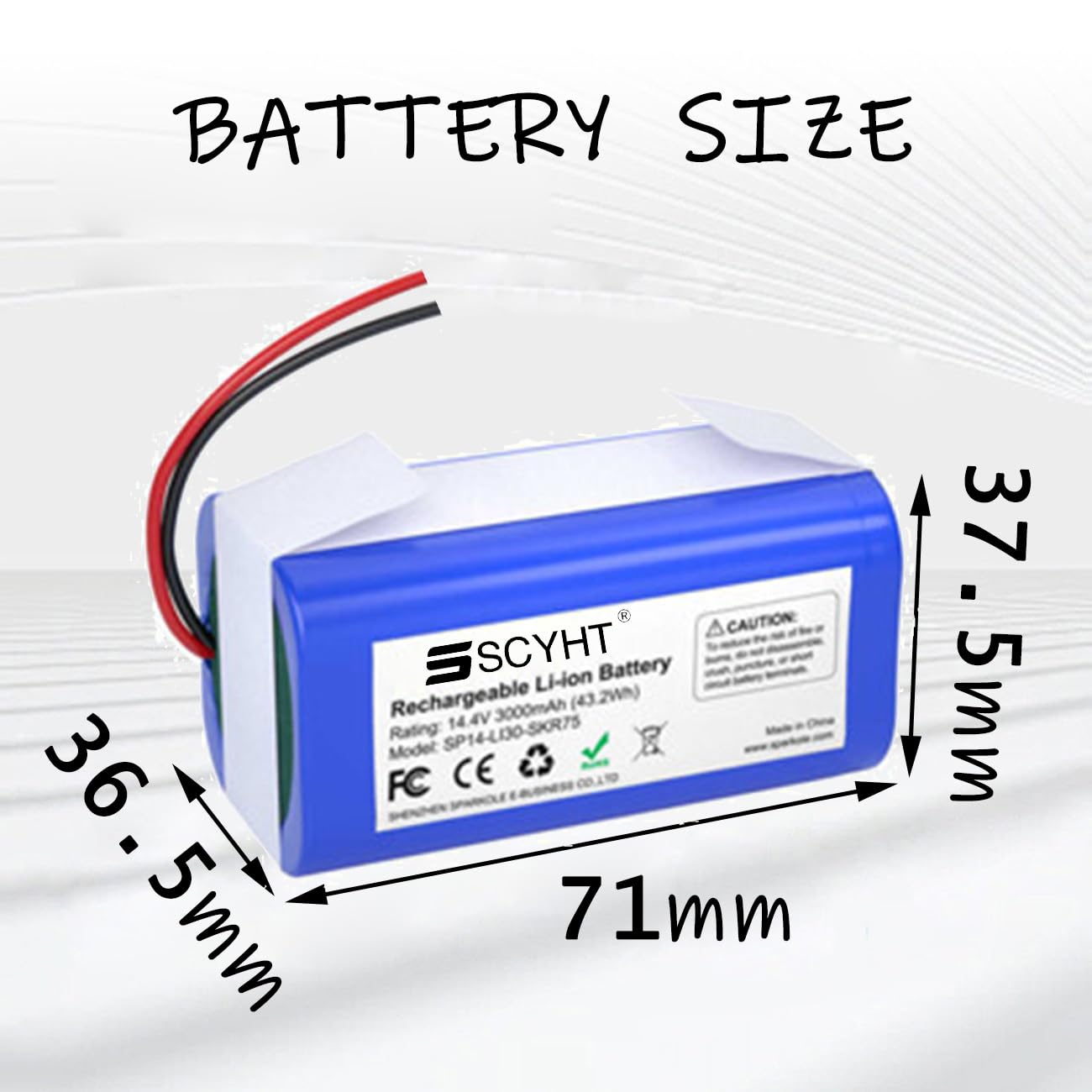 Akumulator litowy 14,4 V 3000 mAh Akumulator litowo-jonowy 14,4 V Akumulatory zamienne do silników maks. 50 W do głośnika i pilota zdalnego sterowania Zabawka