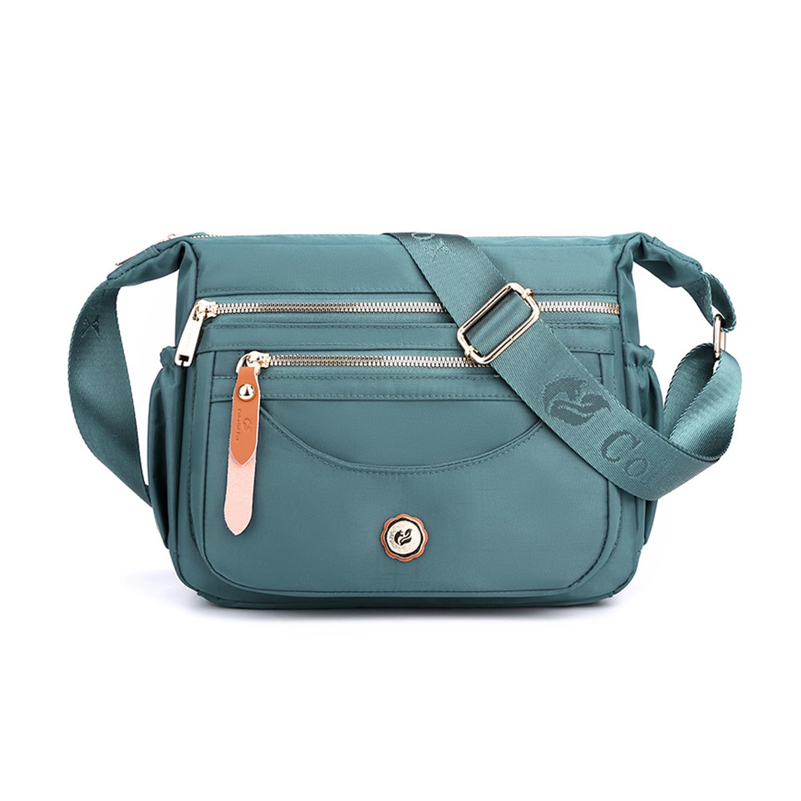 FANDARE Borse a Tracolla da Donna Borsa Donna Borse a spalla da palestra con tracolla larga regolabile Elegante Borsa a Spalla Nylon Pochette Borsello Borsa Viaggio Crossbody Bag lago Blu
