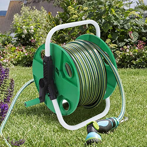 45M Portable Garden Hose Reel – Heavy Duty Manual Metal Hose Reel Without Hose, Lightweight for Outdoor Garden Watering - Image 6
