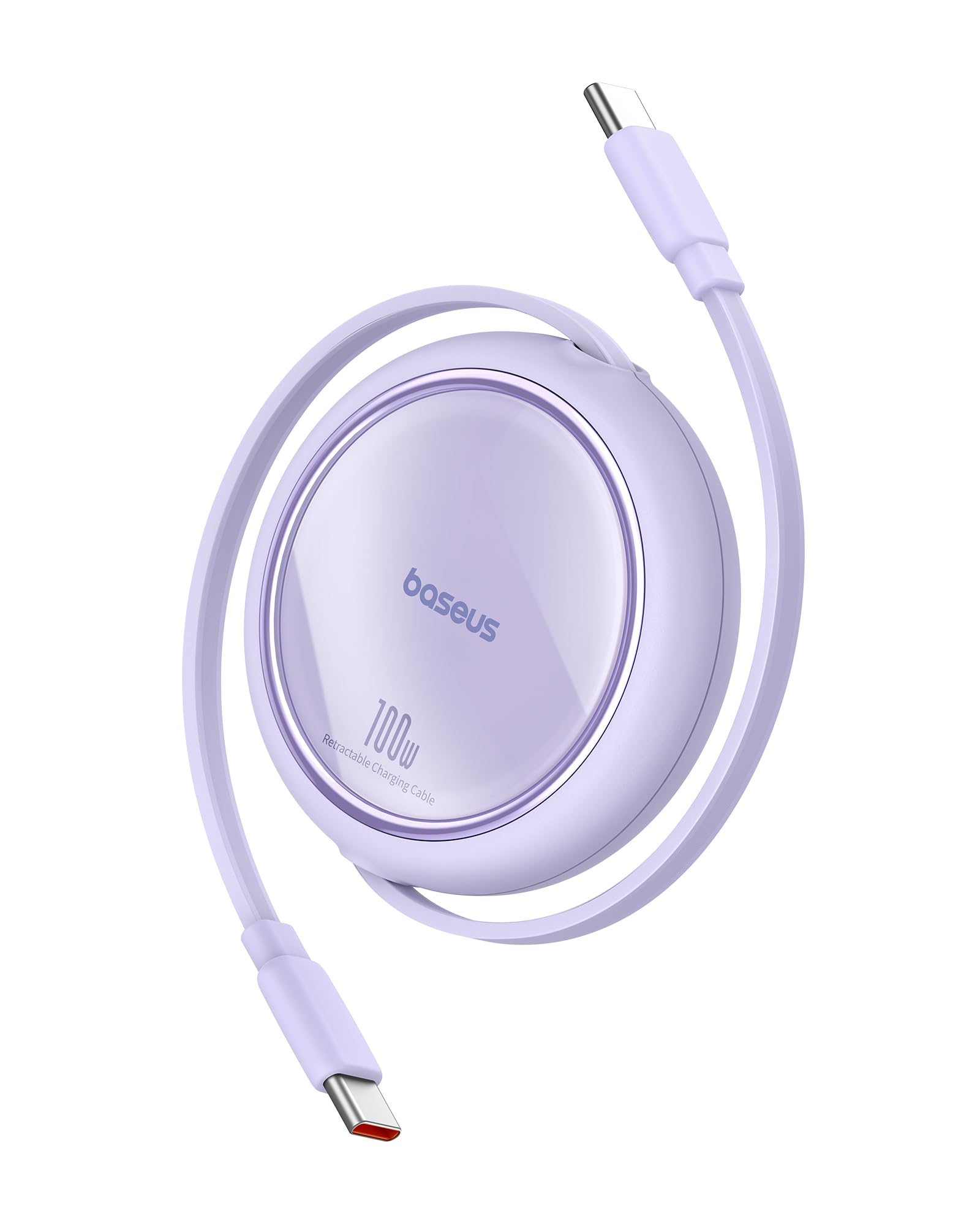 Baseus USB C, Mini 100W Retractabl Cable (Purple, 1m)