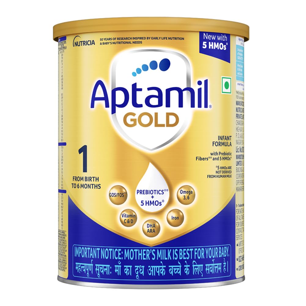 Aptamil Gold Infant Formula Milk Powder for Babies - Stage 1 (Upto 6 months) - with 5HMOs, Prebiotics and DHA - 400gms - Tin-picture-16